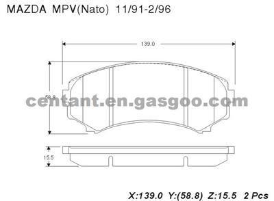 BRAKE PAD For MAZDA MPV(Nato) GDB3246
