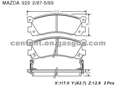 BRAKE PAD For MAZDA 929 GDB746