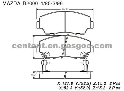 BRAKE PAD For MAZDA B2000 GDB977