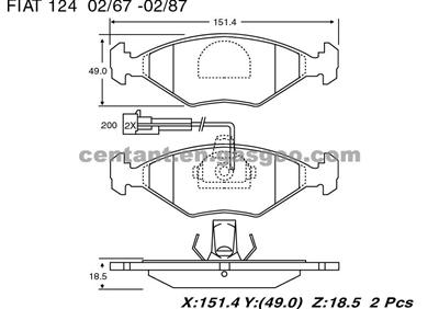 BRAKE PAD For FIAT 124 GDB1393