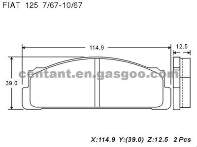 BRAKE PAD For FIAT 125 GDB105