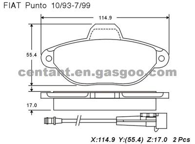 BRAKE PAD For FIAT PUNTO GDB1115