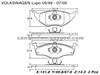 BRAKE PAD For VOLKSWAGEN Lupo GDB1375