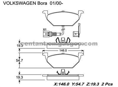 BRAKE PAD For VOLKSWAGEN GDB1422