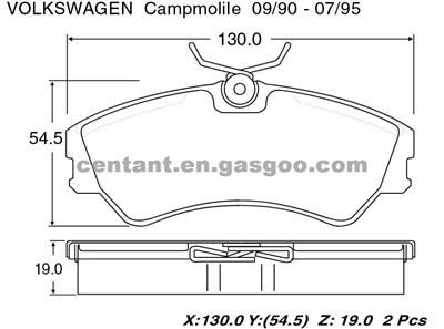 BRAKE PAD For VOLKSWAGEN CAMPMOBILE GDB862