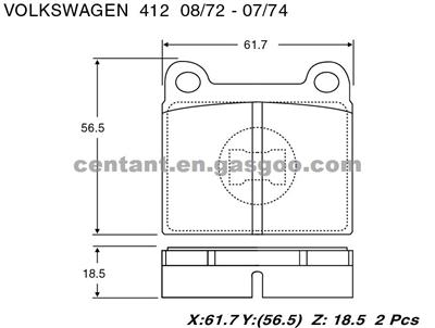 BRAKE PAD For VOLKSWAGEN 412 GDB663