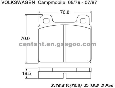 BRAKE PAD For VOLKSWAGEN Compmobile GDB407