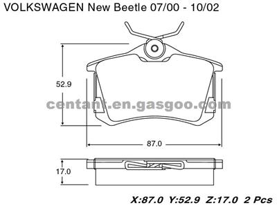 BRAKE PAD For VOLKSWAGEN New Beetle GDB1416