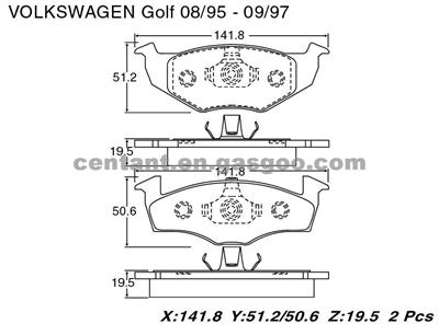 BRAKE PAD For VOLKSWAGEN GOLF GDB1218