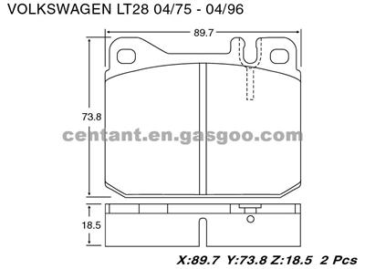 BRAKE PAD For VOLKSWAGEN LT28 GDB1103