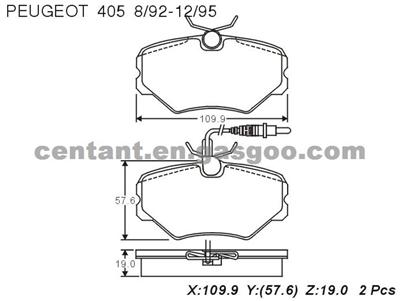 BRAKE PAD For PEUGEOT 405 GDB1051