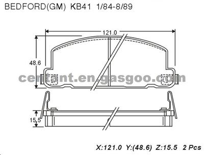 BRAKE PAD For BEDFORD(GM) KB41 GDB749