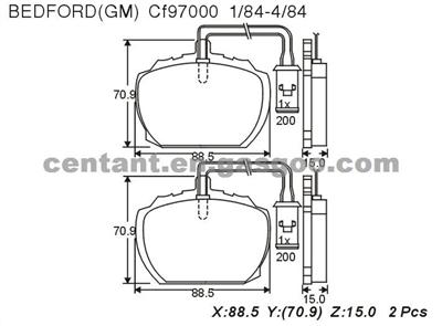 BRAKE PAD For BEDFORD(GM) Cf97000 GDB783