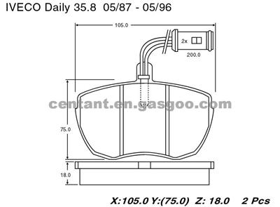 BRAKE PAD For IVECO DAILY GDB759