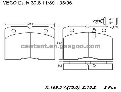 BRAKE PAD For IVECO DAILY 30.8 GDB478