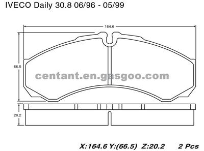 BRAKE PAD For IVECO DAILY 30.8 GDB1345