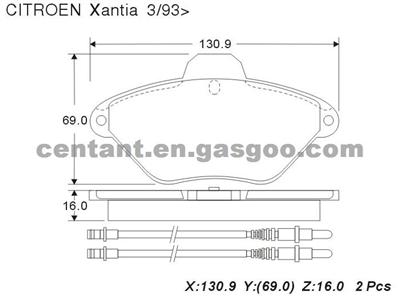 BRAKE PAD For CITROEN XANTIA GDB1102