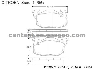 BRAKE PAD For CITROEN SAXO GDB1277