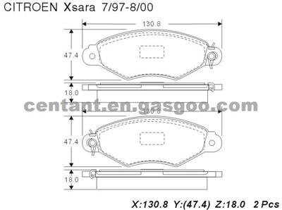 BRAKE PAD For CITROEN XSARA GDB1321