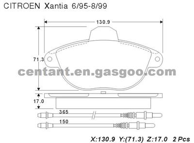 BRAKE PAD For CITROEN XANTIA GDB1301