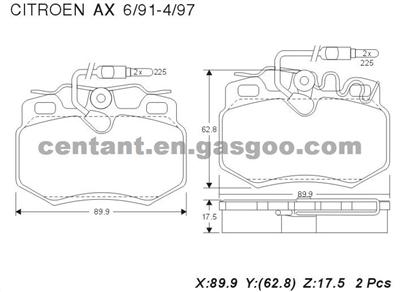 BRAKE PAD For CITROEN AX GDB446