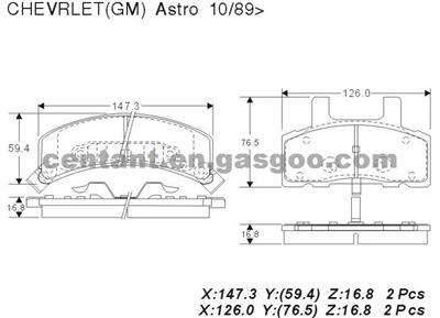 BRAKE PAD For CHEVROLET GDB1273