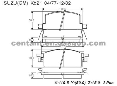 BRAKE PAD For ISUZU KB21 GDB780