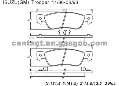 BRAKE PAD For ISUZU TROOPER GDB768