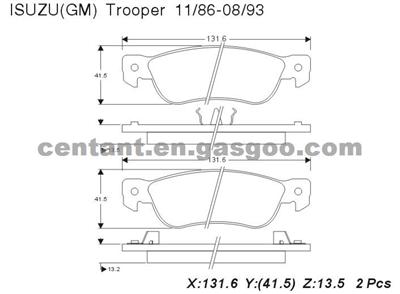 BRAKE PAD For ISUZU GDB768