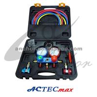 2-Way Manifold Gauge, Anti-Impact Accurate, Refrigeration Pressure Gauge, Auto Air Condition Tool