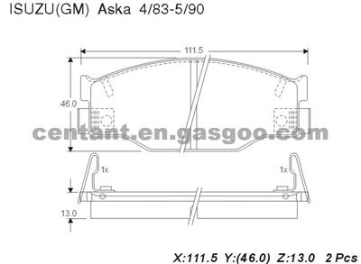 BRAKE PAD For ISUZU ASKA GDB935 D300