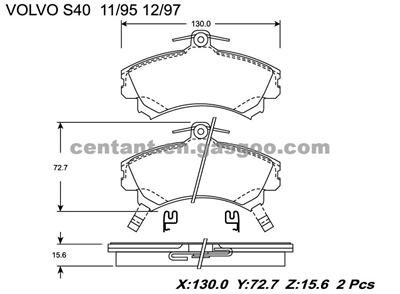 BRAKE PAD For VOLVO S40 GDB1317