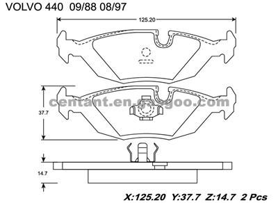 BRAKE PAD For VOLVO 440 GDB1068