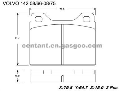 BRAKE PAD For VOLVO 142 GDB131 D56