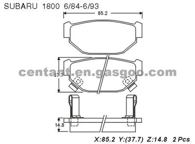 BRAKE PAD For SUBARU 1800 GDB381 D314