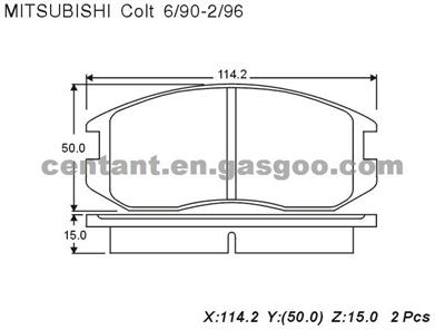 BRAKE PAD For MITSUBISHI GDB1129 D535