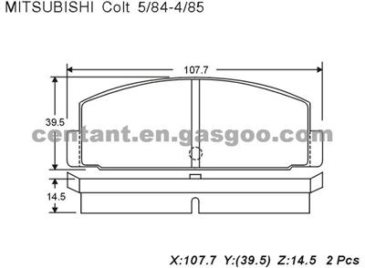 BRAKE PAD For MITSUBISHI COLT GDB184 D144