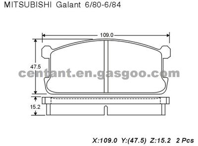 BRAKE PAD For MITSUBISHI GALANT GDB184 D194