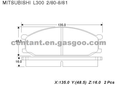 BRAKE PAD For MITSUBISHI L300 GDB204