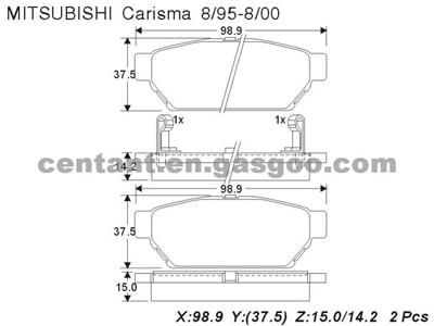 BRAKE PAD For MITSUBISHI CARISMA GDB3045 D596