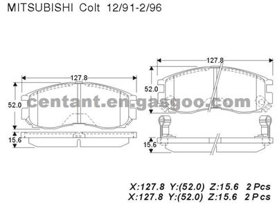 BRAKE PAD For MITSUBISHI Colt GDB3133 D475