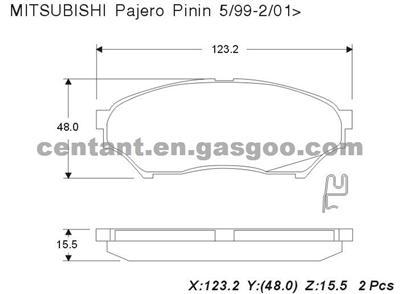 BRAKE PAD For MITSUBISHI PAJERO PININ GDB3270 D233