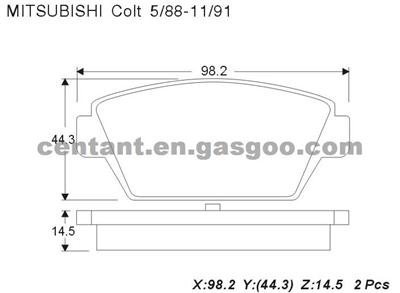 BRAKE PAD For MITSUBISHI COLT GDB945 D329