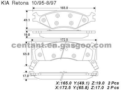 BRAKE PAD For KIA RETONA GDB3123 D719