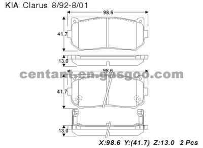 BRAKE PAD For KIA Clarus GDB3203 D775