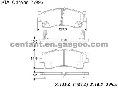 BRAKE PAD For KIA Carens GDB3245