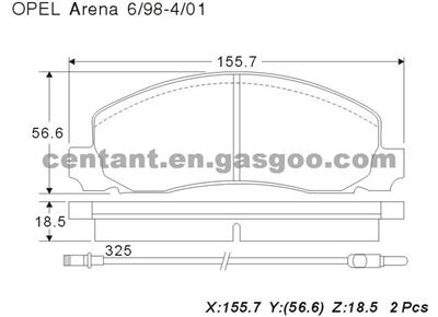 Brake Pads For OPEL ARENA GDB1407 D426