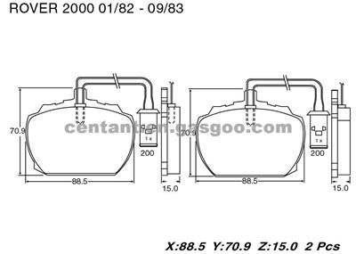 Brake Pads For ROVER GDB783 D81