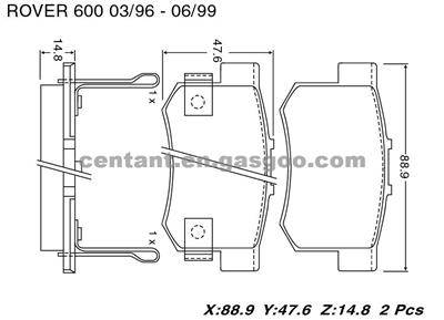 Brake Pads For ROVER 600 GDB774