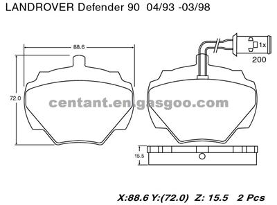 Brake Pads For LAND ROVER DEFENDER GDB976 D518